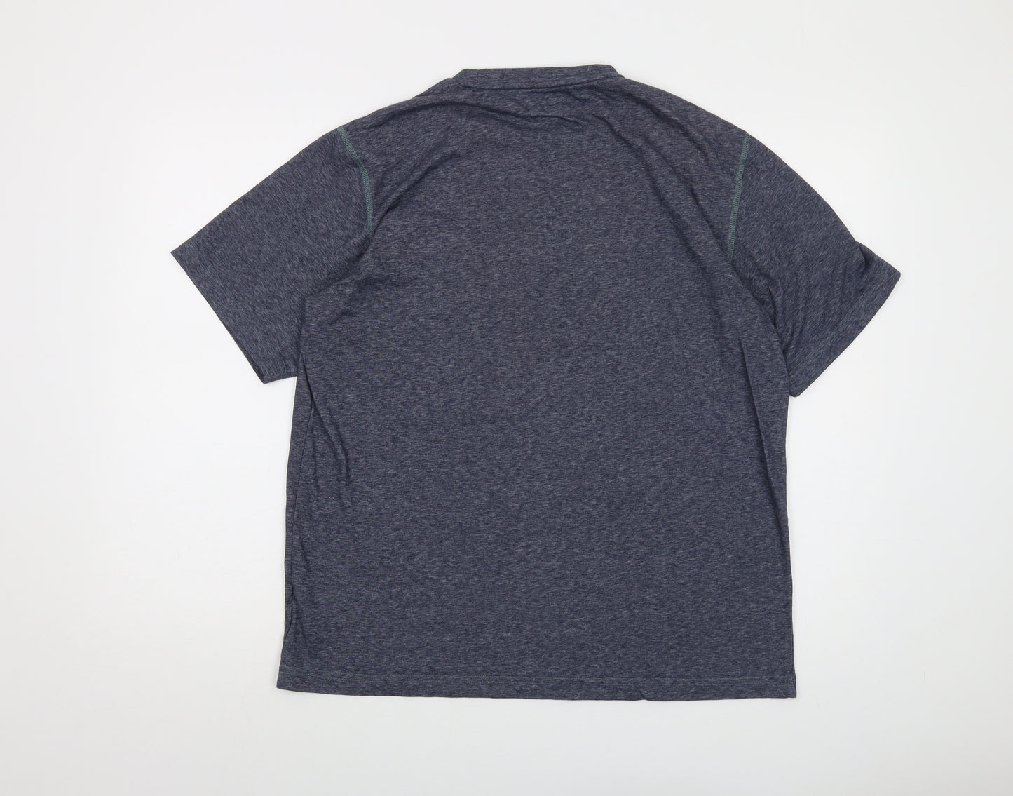 Columbia Mens Blue Polyester T-Shirt Size L Crew Neck