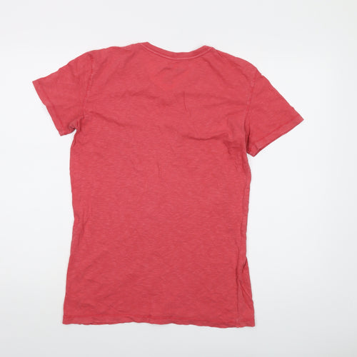 American Eagle Womens Pink Cotton Basic T-Shirt Size XS V-Neck