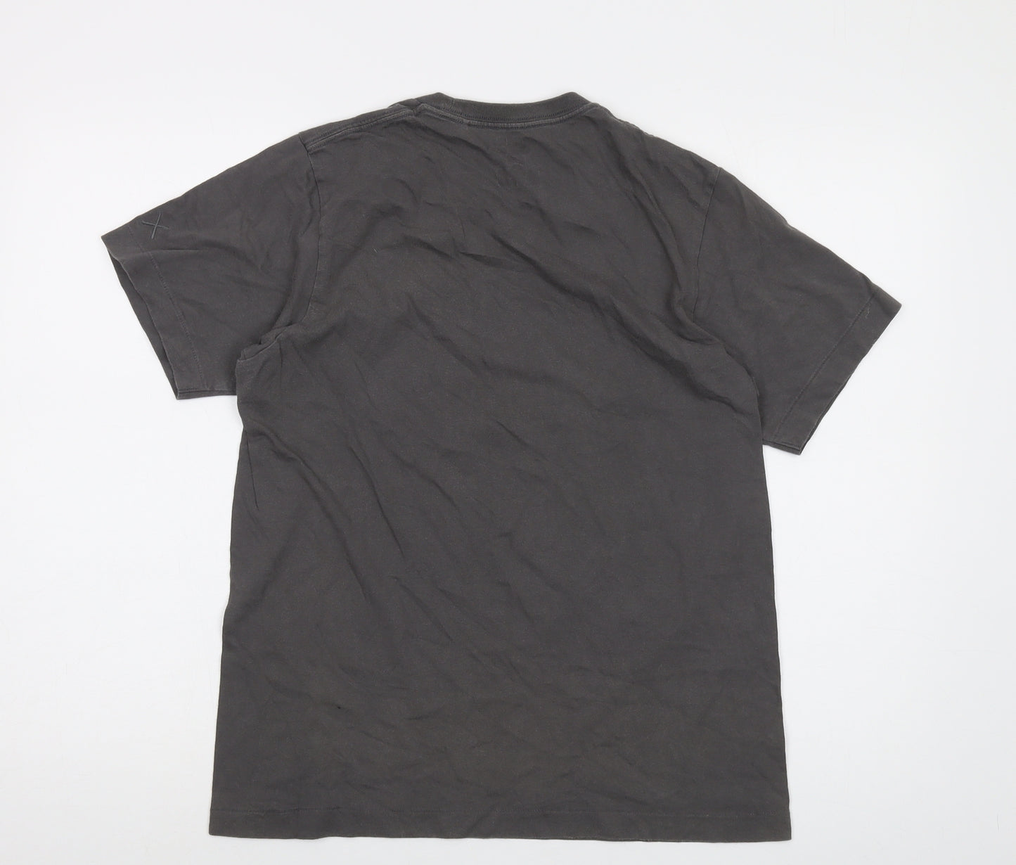 Uniqlo Mens Grey Cotton T-Shirt Size M Crew Neck - Sesame Street
