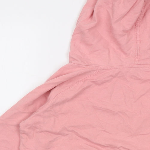 DKNY Girls Pink Cotton Pullover Hoodie Size 8-9 Years Pullover