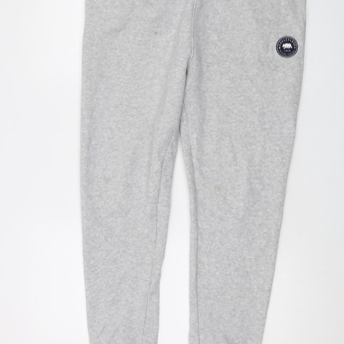 SoulCal&Co Mens Grey Polyester Sweatpants Trousers Size M L28 in Regular Drawstring
