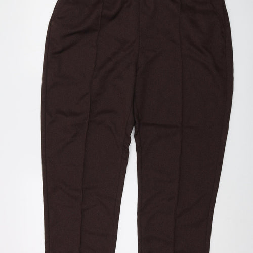 EWM Womens Brown Polyester Trousers Size 20 L25 in Regular