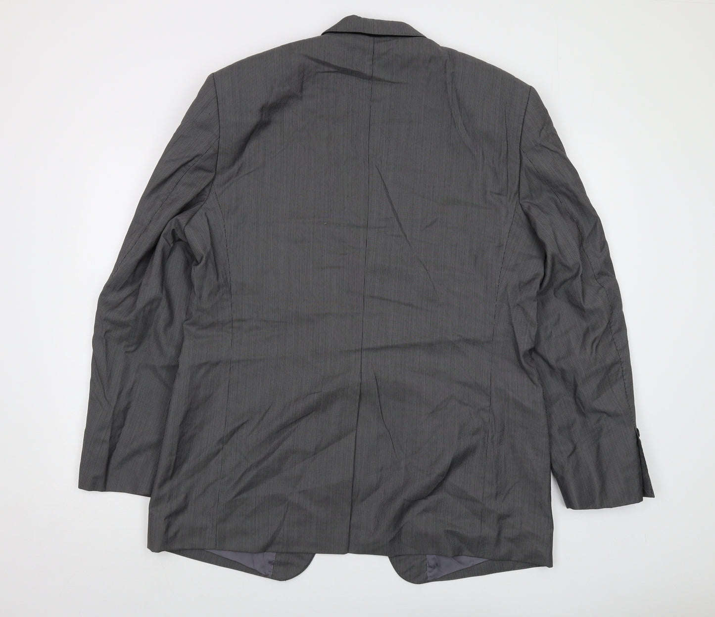 Reda Mens Grey Striped Wool Jacket Suit Jacket Size 44 Regular