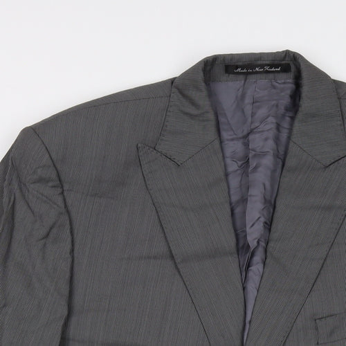 Reda Mens Grey Striped Wool Jacket Suit Jacket Size 44 Regular