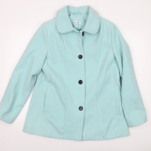 Damart Womens Green Jacket Size 12 Button