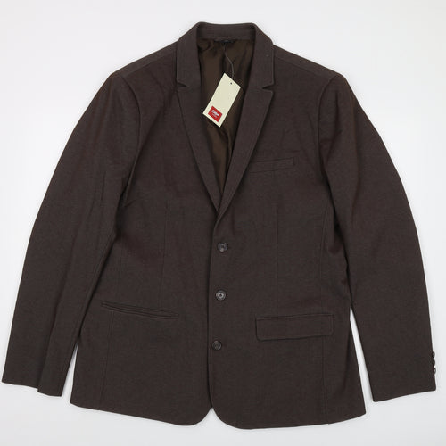 Cotton Traders Mens Brown Cotton Jacket Suit Jacket Size 46 Regular