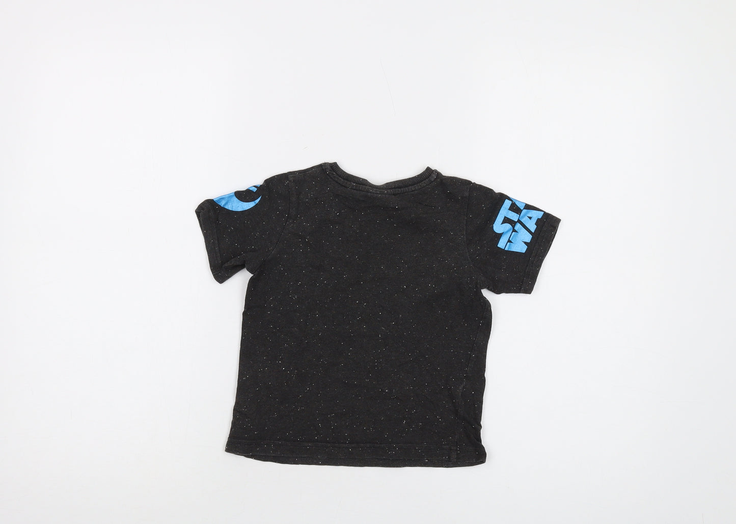 Star Wars Boys Grey Cotton Basic T-Shirt Size 3-4 Years Crew Neck Pullover