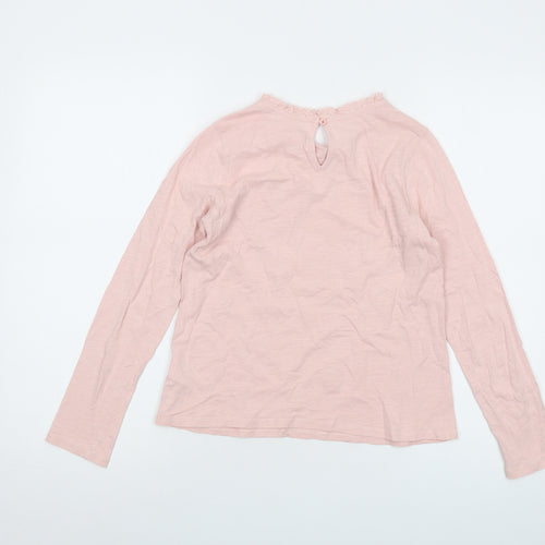 Boden Girls Pink Cotton Basic T-Shirt Size 11-12 Years Crew Neck Pullover