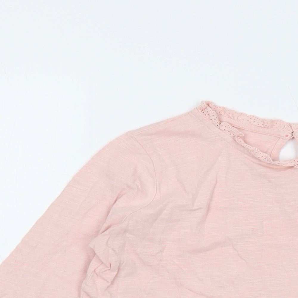 Boden Girls Pink Cotton Basic T-Shirt Size 11-12 Years Crew Neck Pullover