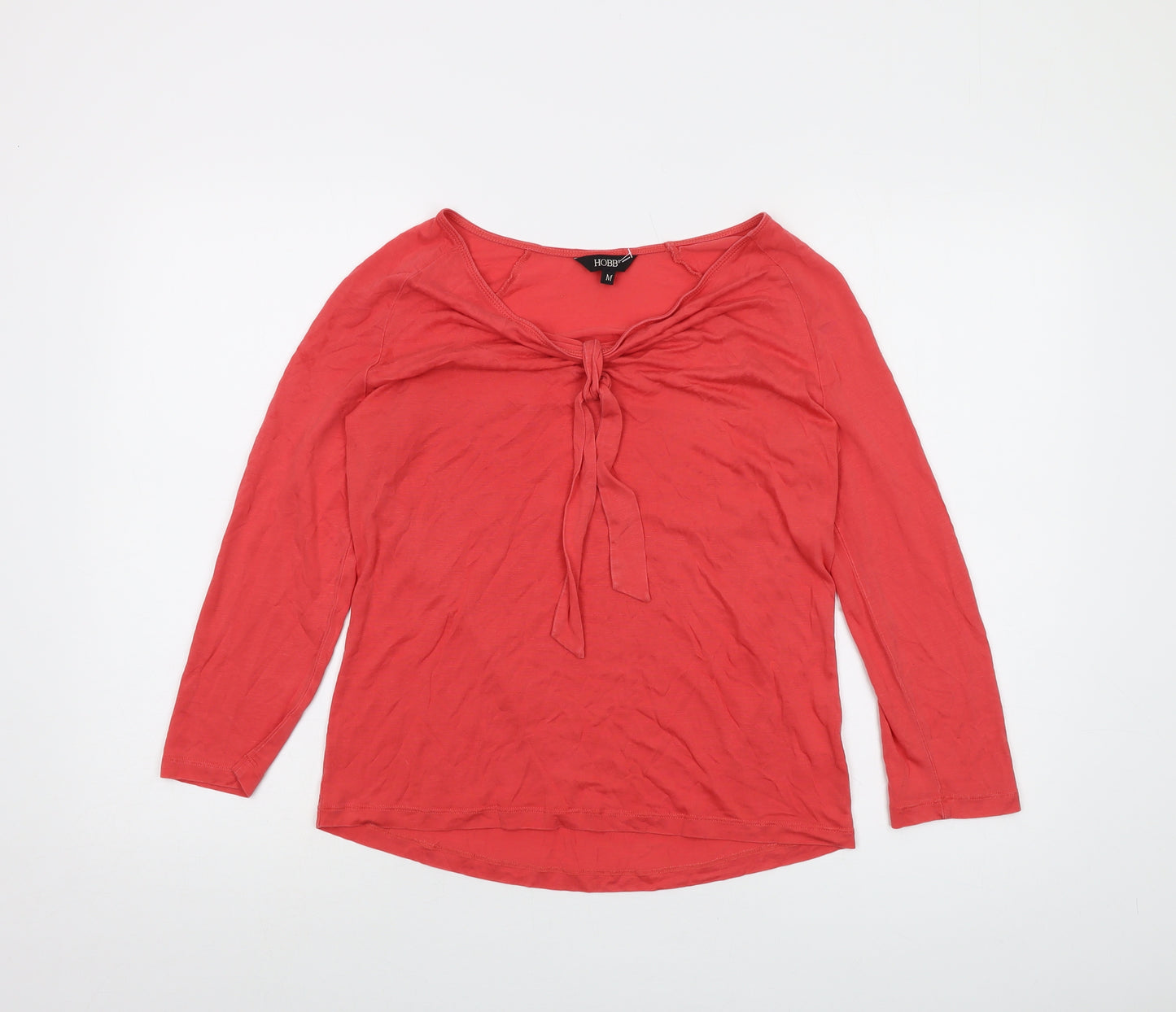 Hobbs Womens Orange Lyocell Basic Blouse Size M V-Neck