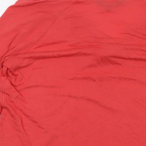Hobbs Womens Orange Lyocell Basic Blouse Size M V-Neck