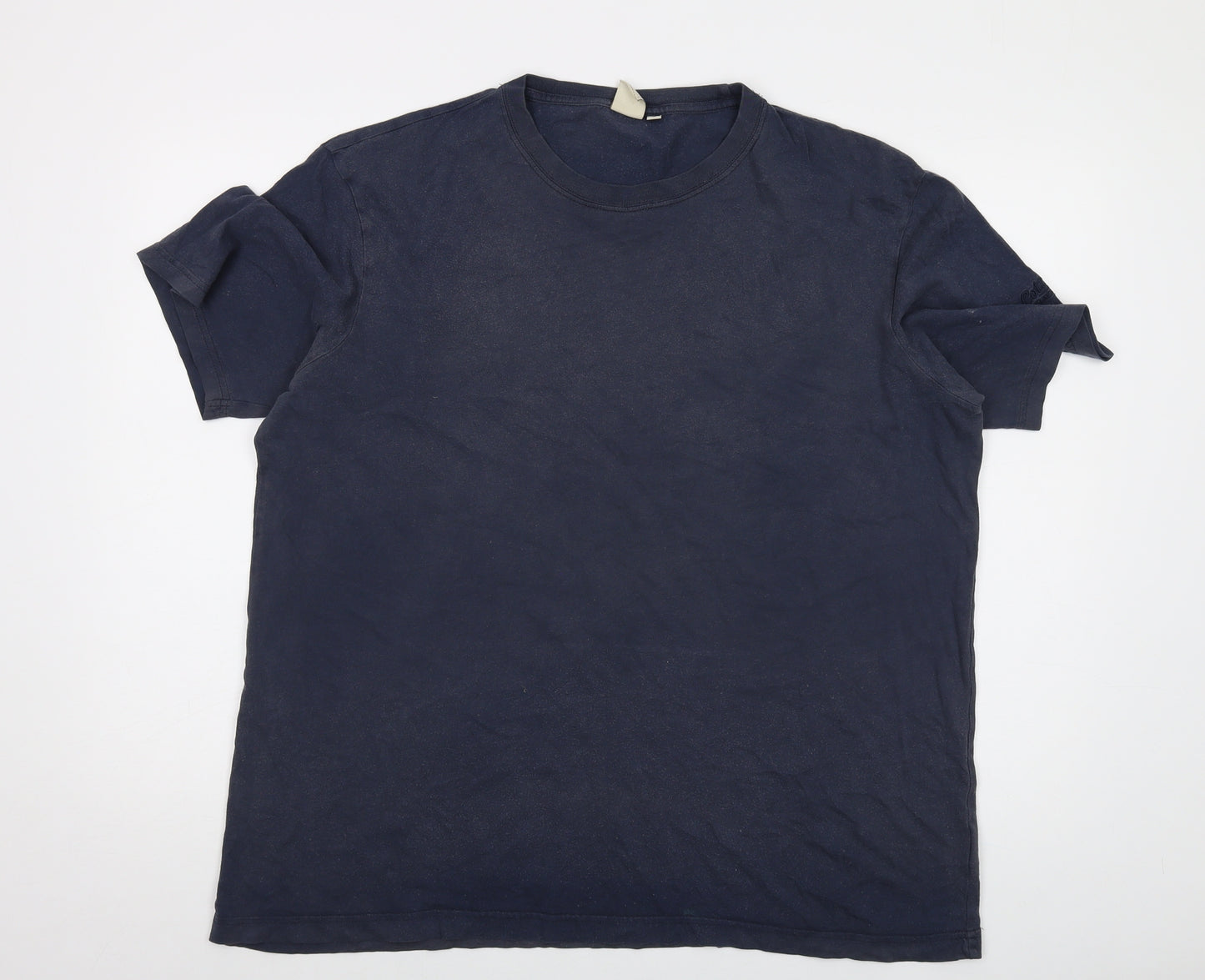 Cotton Traders Mens Blue Cotton T-Shirt Size XL Crew Neck