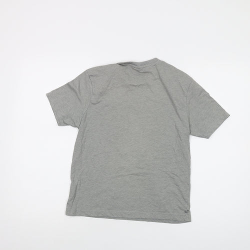 Slazenger Boys Grey Polyester Basic T-Shirt Size 13 Years Crew Neck Pullover