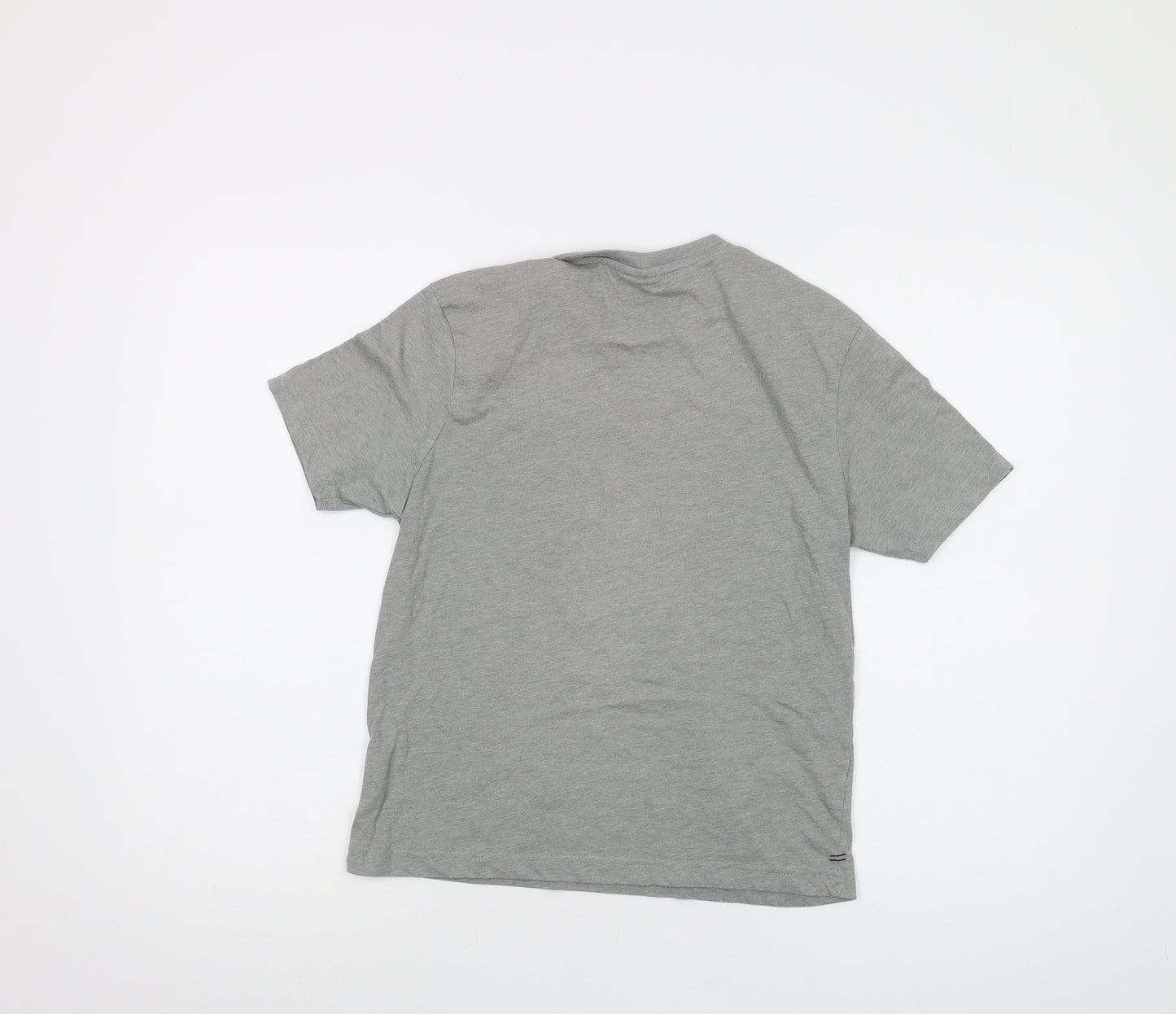 Slazenger Boys Grey Polyester Basic T-Shirt Size 13 Years Crew Neck Pullover