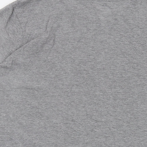 Nike Mens Grey Polyester T-Shirt Size L Crew Neck