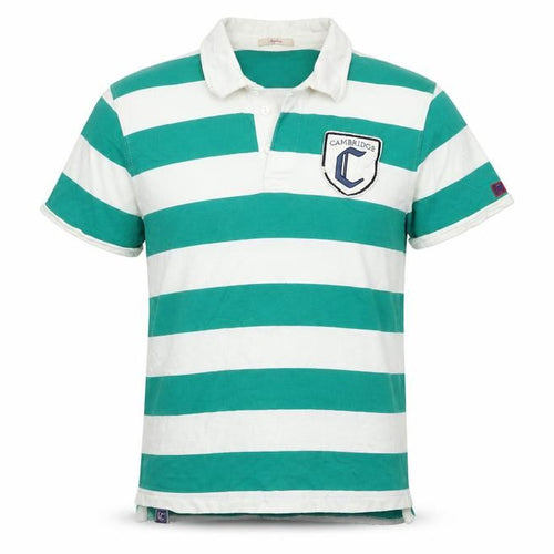 Pepe Jeans Mens Green Striped Cotton Polo Size S Collared Button - Cambridge