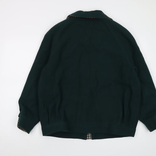 Simone Womens Green Jacket Size 14 Zip