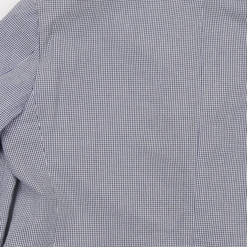 Boggi Mens Blue Check Cotton Jacket Suit Jacket Size 44 Regular