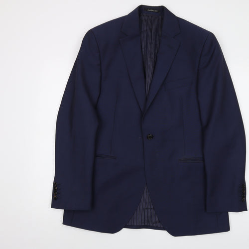 Austin Reed Mens Blue Wool Jacket Suit Jacket Size 40 Regular