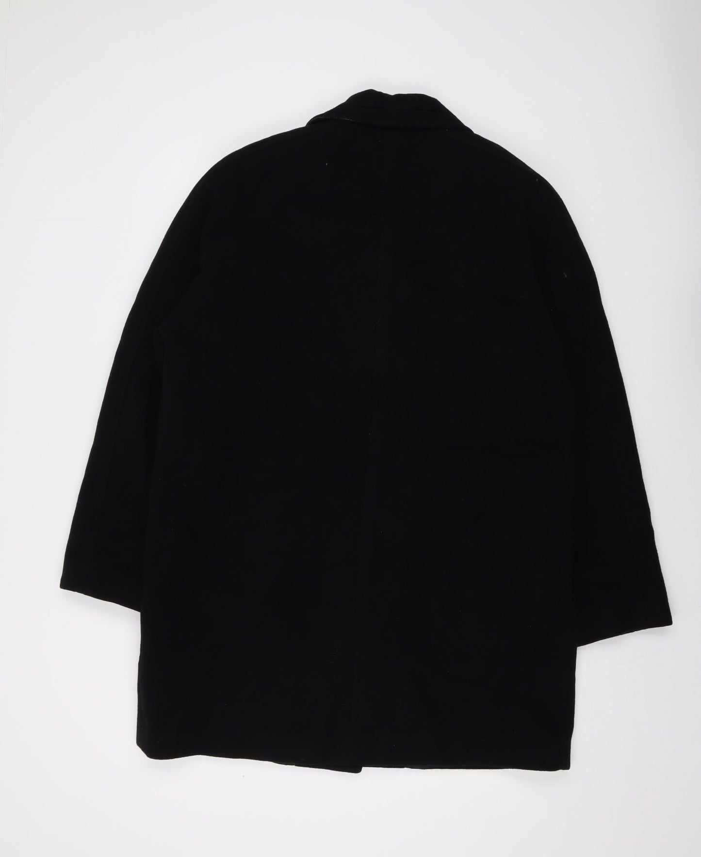 David Barry Womens Black Overcoat Coat Size 14 Button