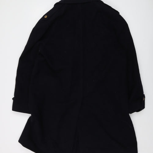 Windsmoor Womens Blue Overcoat Coat Size 14 Button