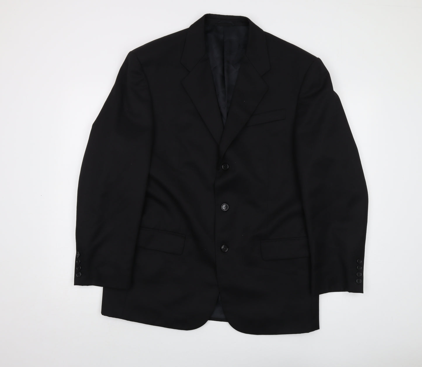 Hugo James Mens Black Polyester Jacket Suit Jacket Size 40 Regular