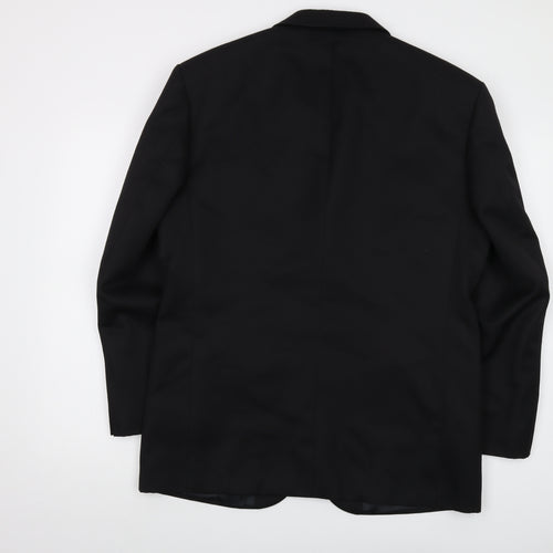 Hugo James Mens Black Polyester Jacket Suit Jacket Size 40 Regular