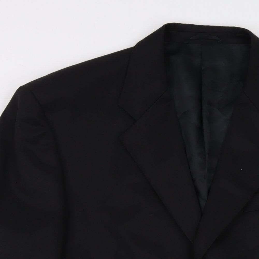 Hugo James Mens Black Polyester Jacket Suit Jacket Size 40 Regular