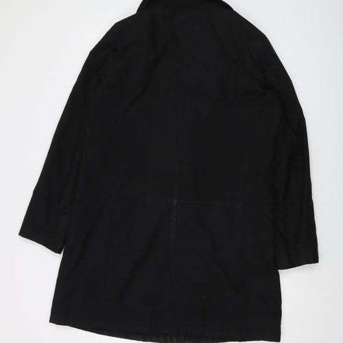 Gap Womens Black Overcoat Coat Size M Button