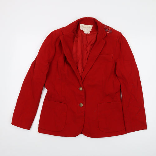 John Meyer Womens Red Jacket Size 12 Button