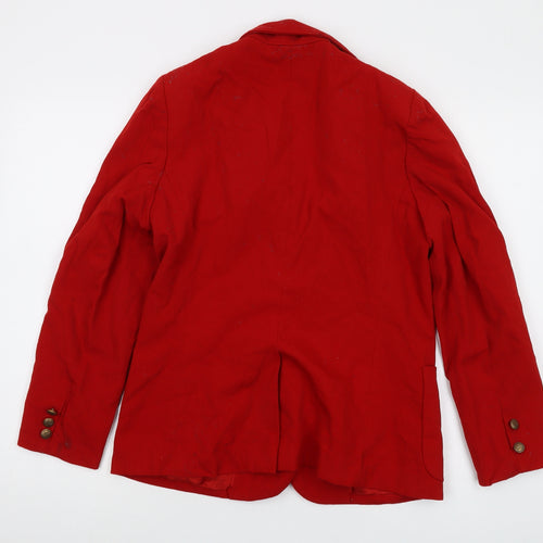 John Meyer Womens Red Jacket Size 12 Button