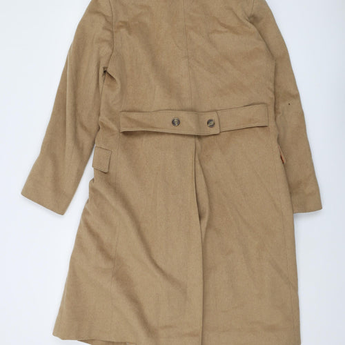 Admara Womens Beige Overcoat Coat Size 12 Button