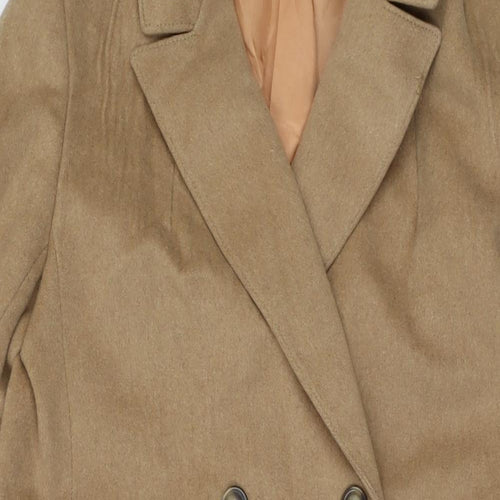 Admara Womens Beige Overcoat Coat Size 12 Button