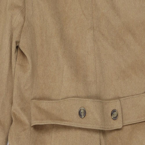 Admara Womens Beige Overcoat Coat Size 12 Button