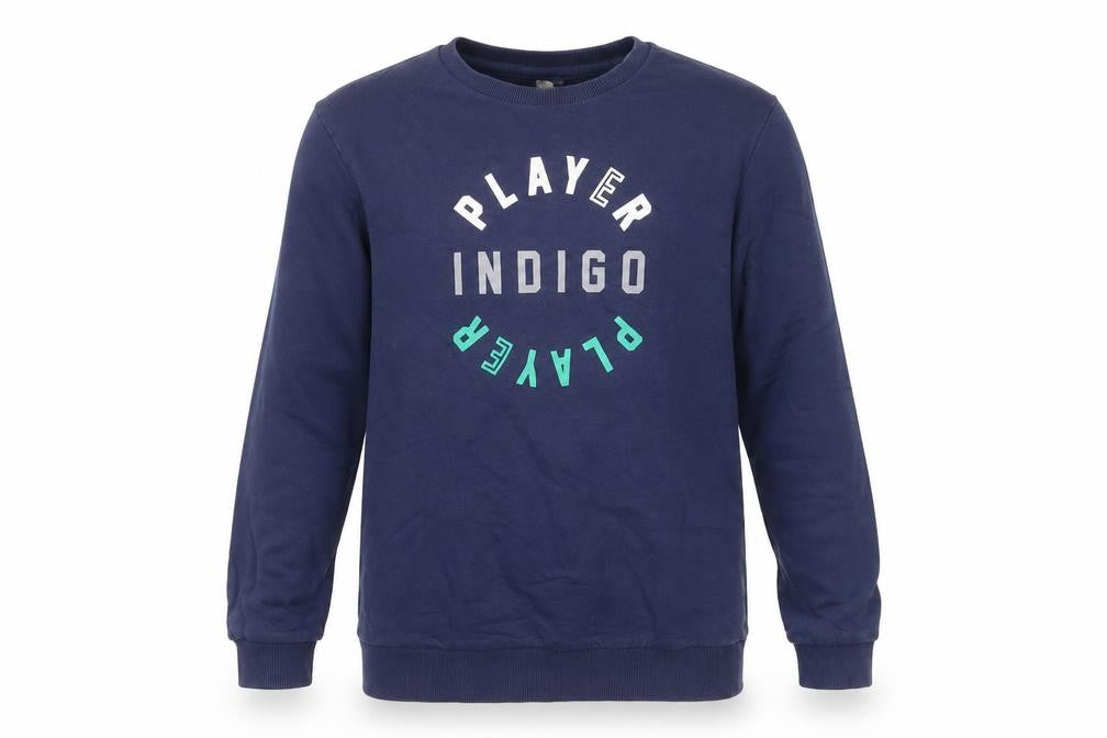 Indigo Girls Blue Cotton Pullover Sweatshirt Size 11-12 Years Pullover