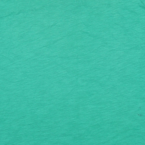 Oasis Womens Green Cotton Basic T-Shirt Size XS Boat Neck