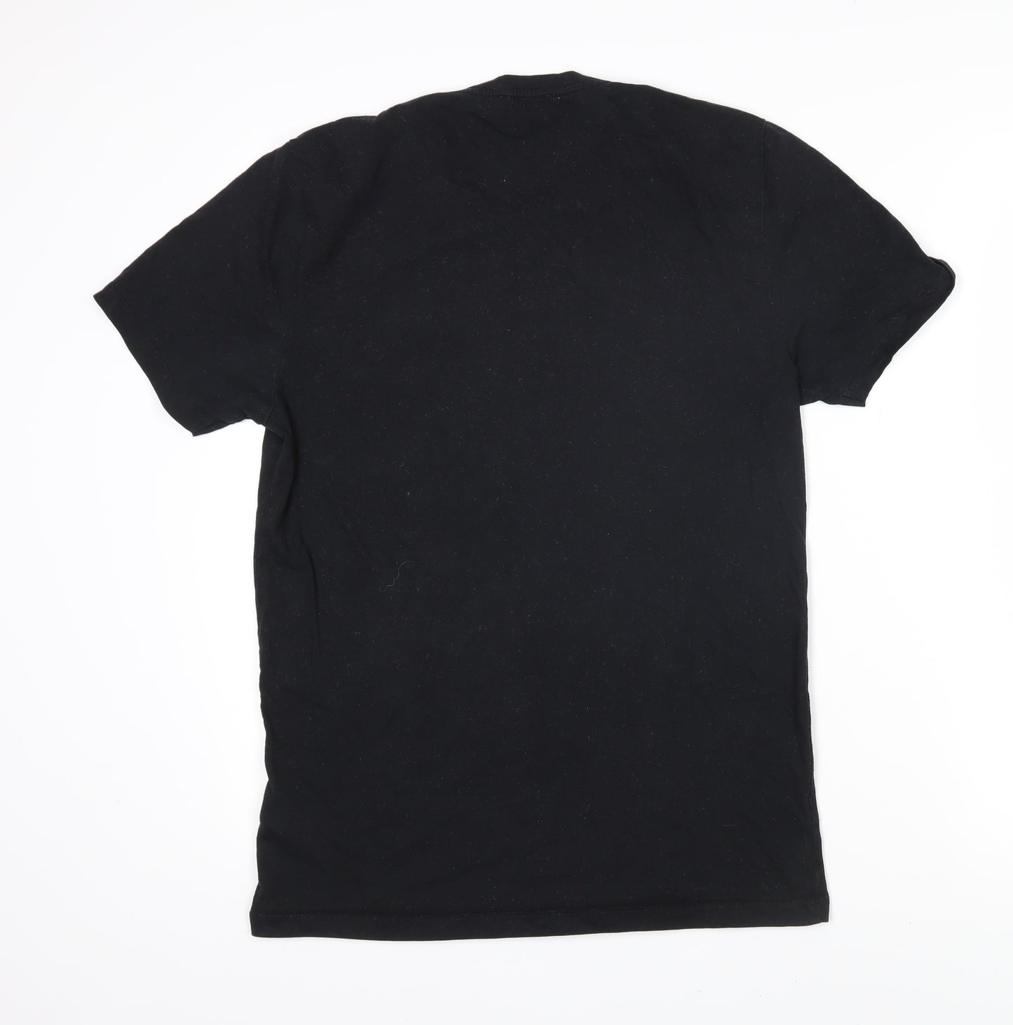 Reiss Mens Black Cotton T-Shirt Size M Round Neck