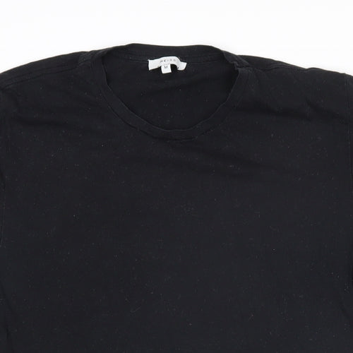 Reiss Mens Black Cotton T-Shirt Size M Round Neck