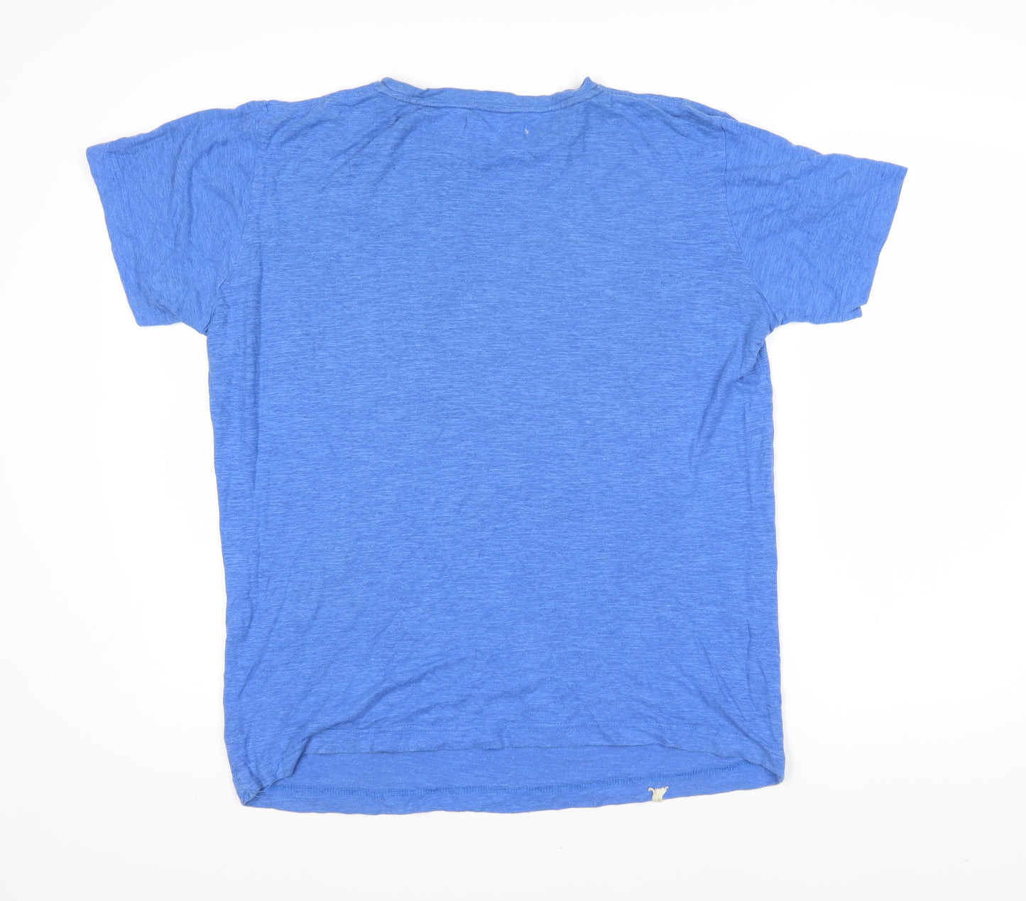 Komodo Womens Blue Cotton Basic T-Shirt Size M Boat Neck