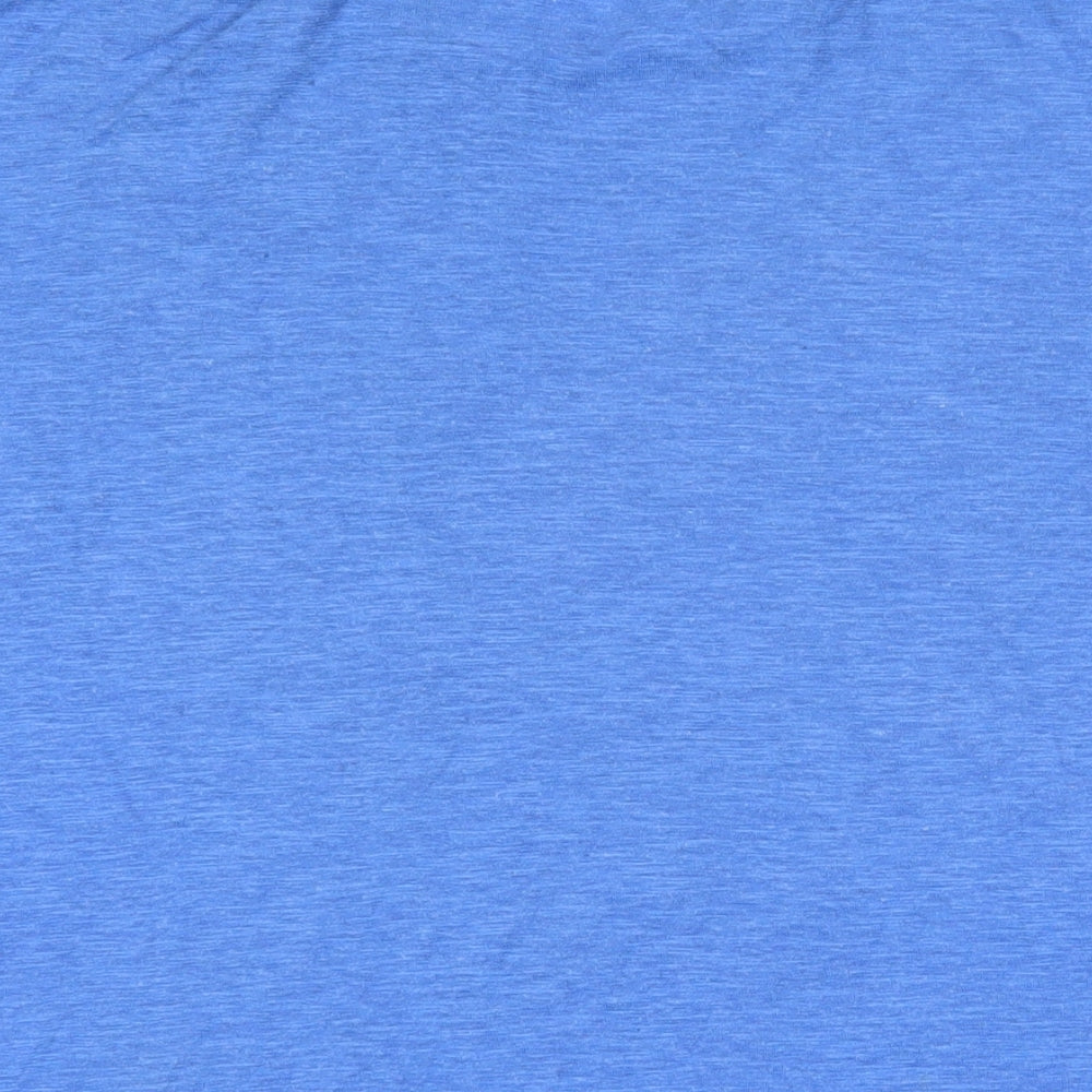 Komodo Womens Blue Cotton Basic T-Shirt Size M Boat Neck