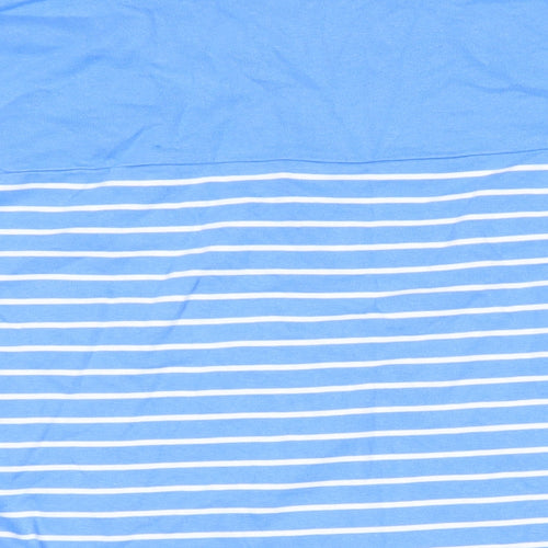 Isle Womens Blue Striped Cotton Pullover Sweatshirt Size L Pullover