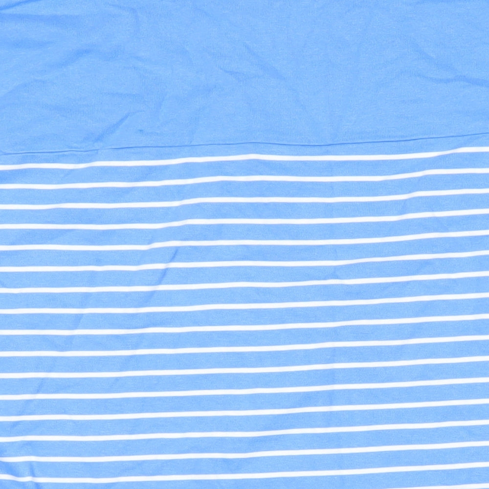 Isle Womens Blue Striped Cotton Pullover Sweatshirt Size L Pullover