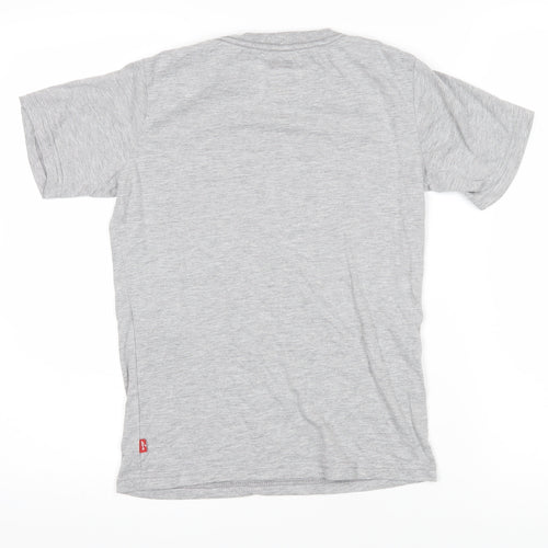 Levi's Boys Grey 100% Cotton Basic T-Shirt Size 12-13 Years Round Neck Pullover - Levi's
