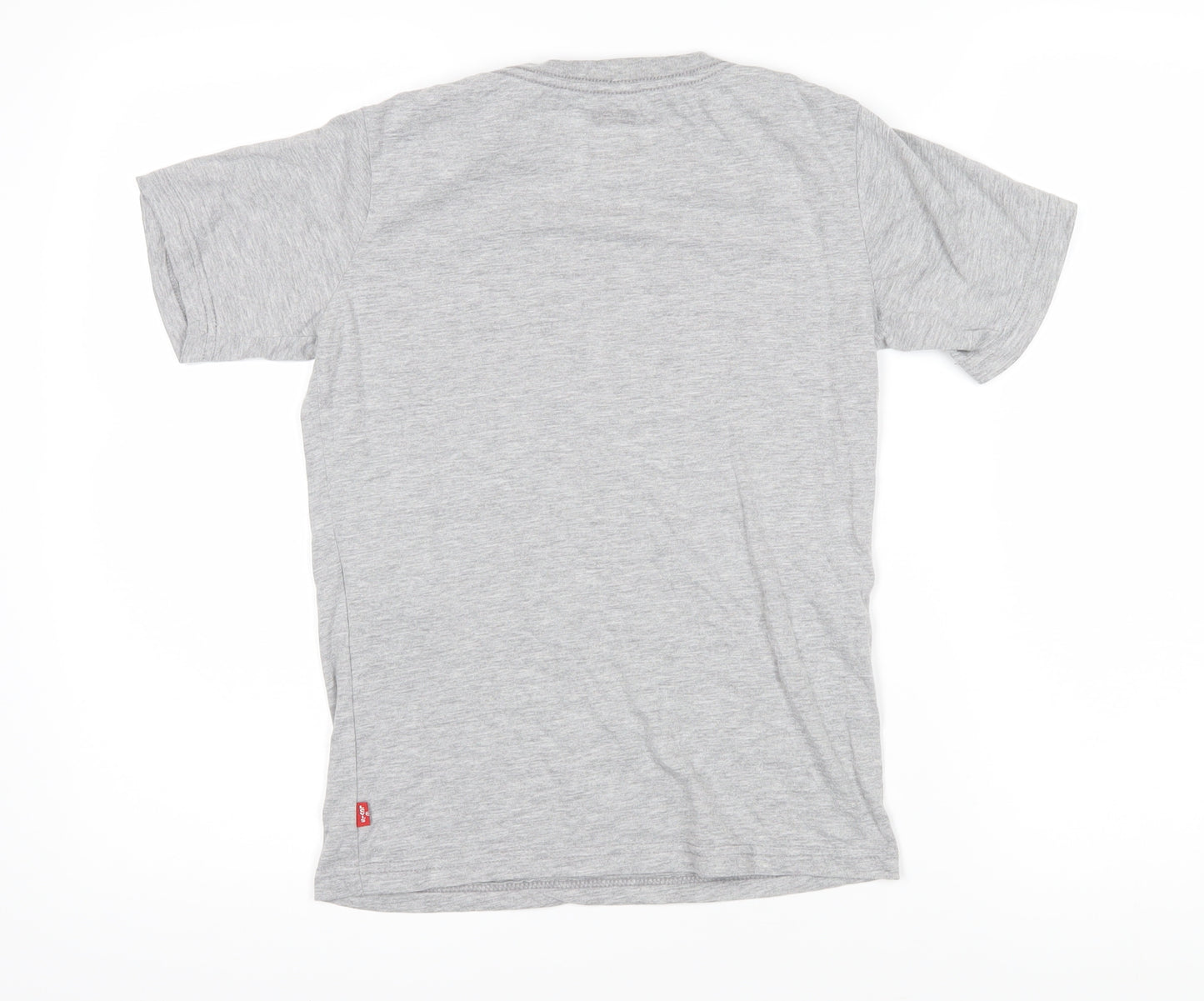 Levi's Boys Grey 100% Cotton Basic T-Shirt Size 12-13 Years Round Neck Pullover - Levi's