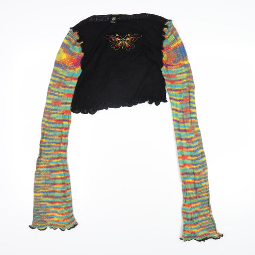 Urban Outfitters Womens Multicoloured Boat Neck Striped Cotton Pullover Jumper Size S - Butterfly