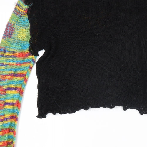 Urban Outfitters Womens Multicoloured Boat Neck Striped Cotton Pullover Jumper Size S - Butterfly