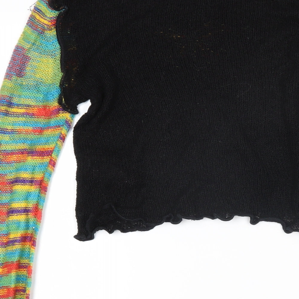Urban Outfitters Womens Multicoloured Boat Neck Striped Cotton Pullover Jumper Size S - Butterfly