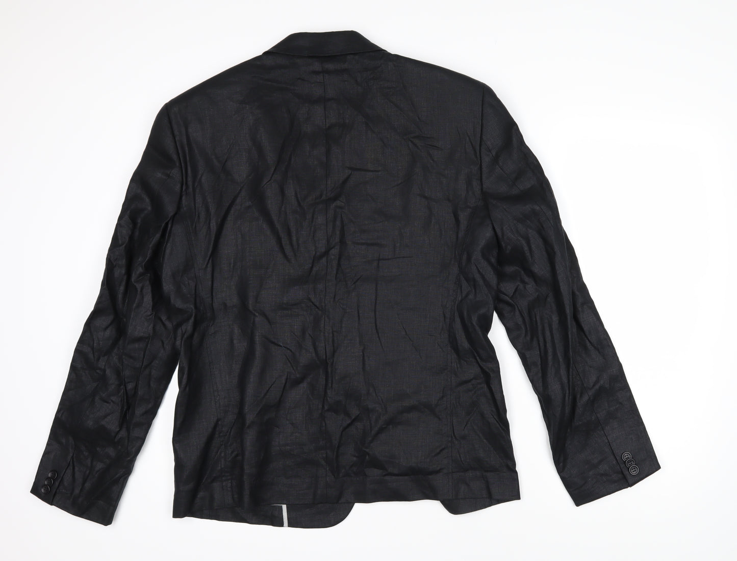 Linea Mens Black Jacket Blazer Size XL Button