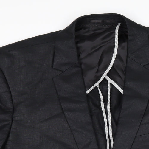 Linea Mens Black Jacket Blazer Size XL Button