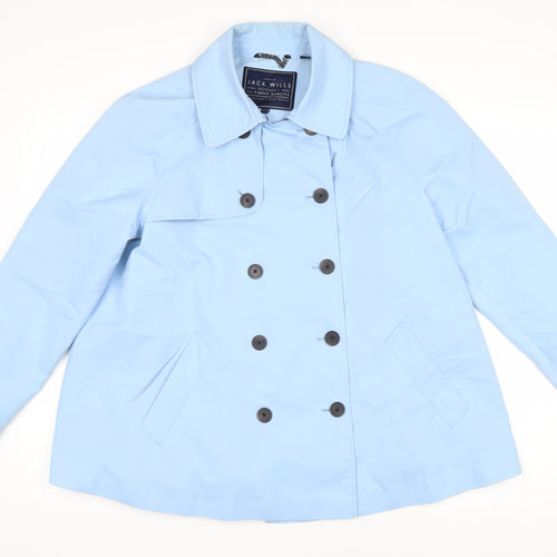 Jack Wills Womens Blue Jacket Size 14 Button